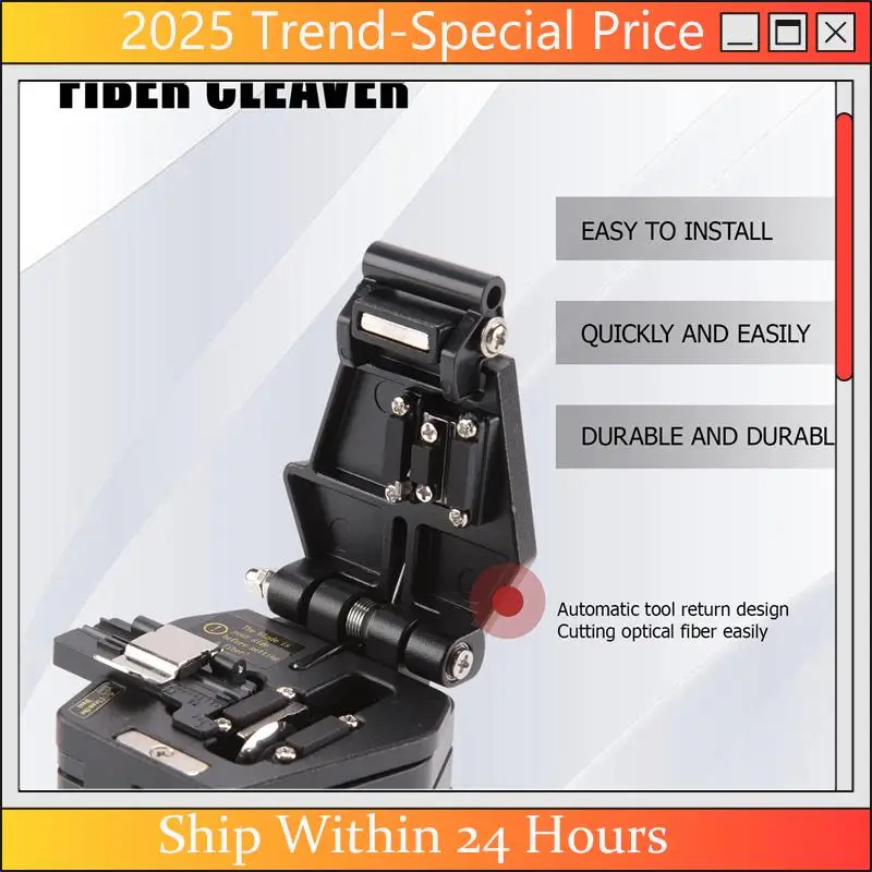 

A61Z Deals Fiber Cleaver AUA-6C Cable Cutting Knife FTTT Fiber Optic Knife Tools Cutter High Precision Cleavers 16 Surface Blade