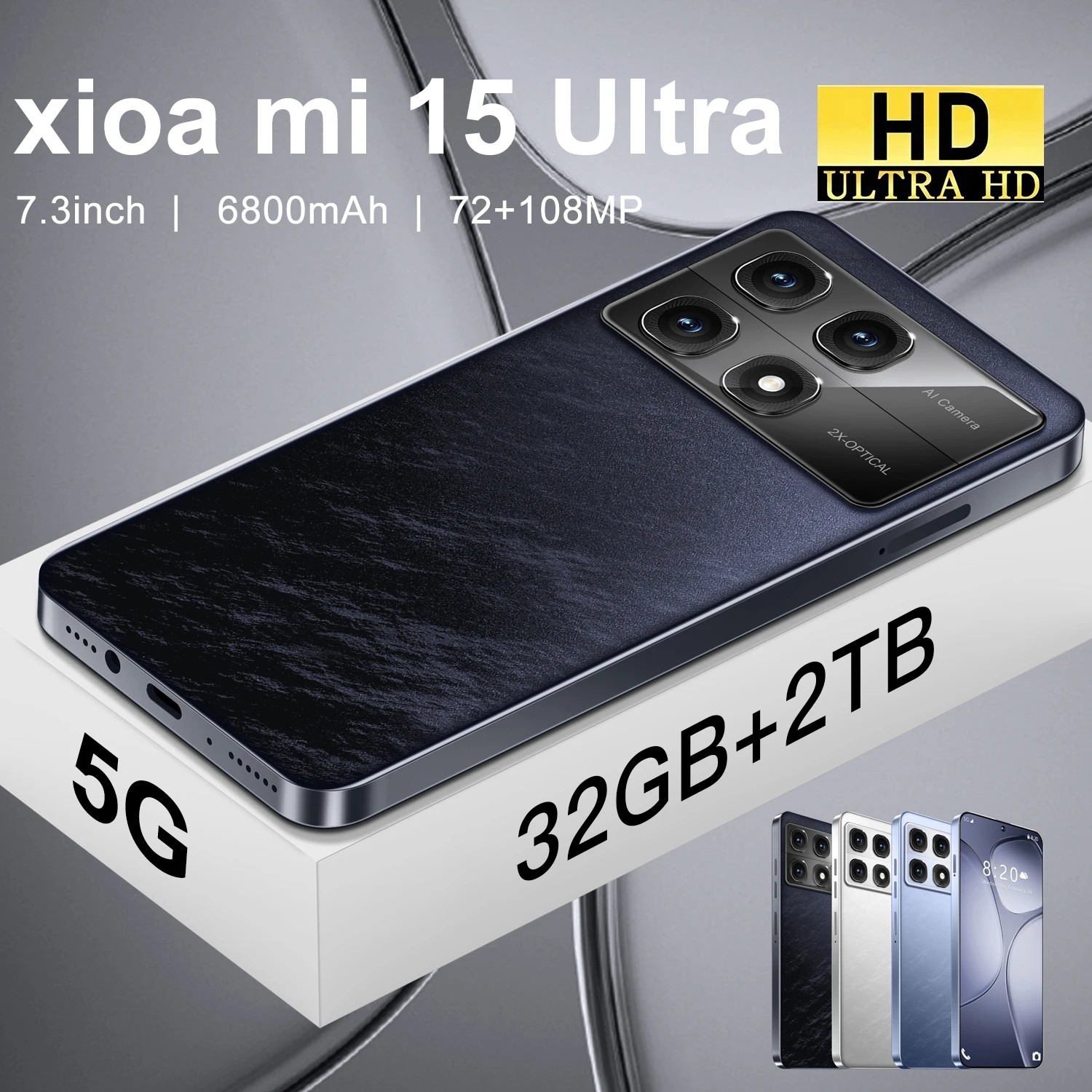 Original Xioa mi 15 Ultra 7.3 inch Cell Phones Deals 32GB+2TB 5G Smartphone Phone 8000mAh Global Version Mobile Unlocked Phone