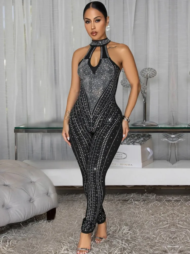 

Однотонные женские комбинезоны на осень-зиму без рукавов с высоким воротом, свободные модные уличные комбинезоны, брюки-карандаш, брюки 2025