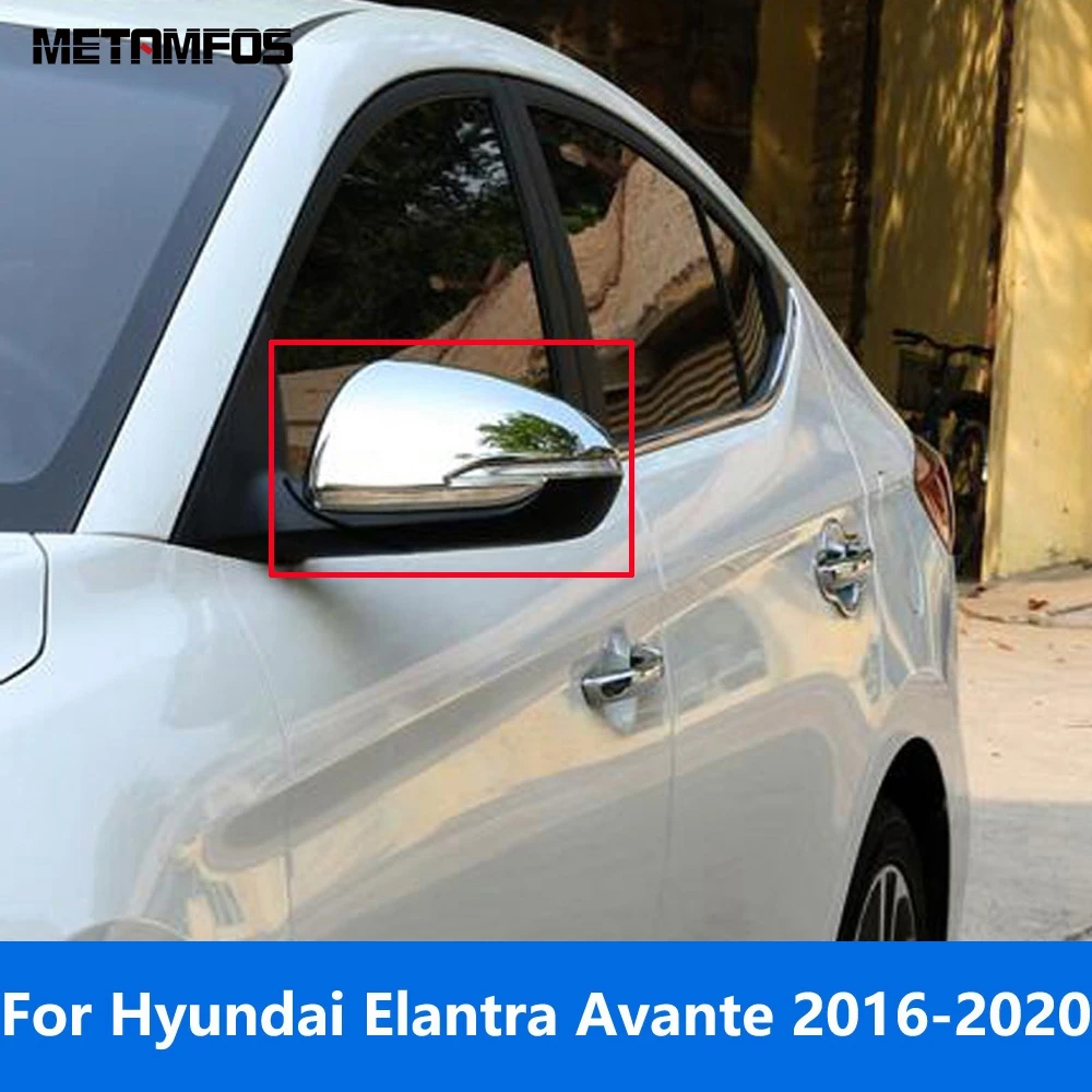 For Hyundai Elantra Avante 2016 2017 2018 2019 2020 Chrome Rearview Side Mirror Cover Trim Protector Accessories Car Styling