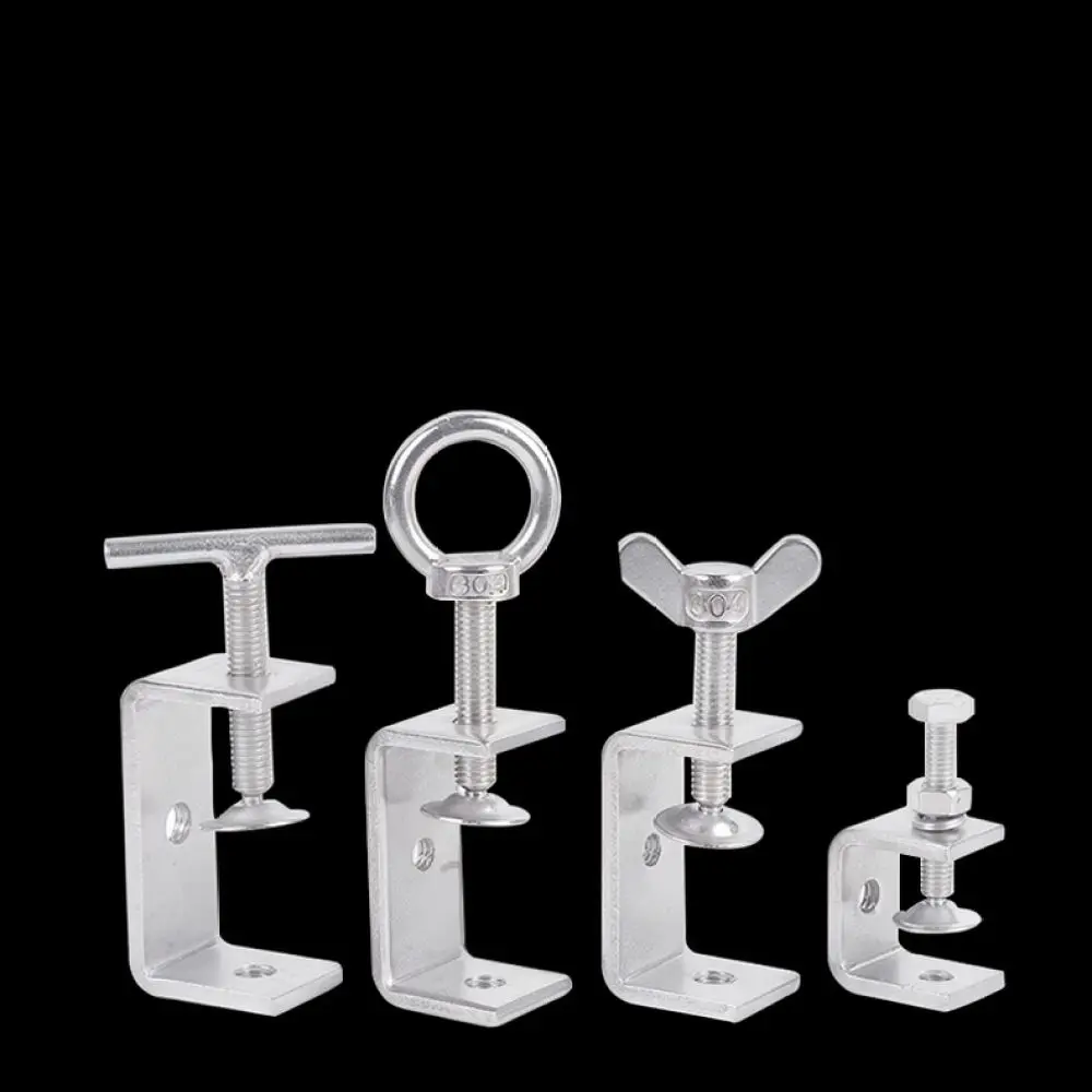 Stainless Steel C Clamp Fixture For Woodworking Welding Metalwork Tool For For Sibometal Quick Release Manual Adjustment