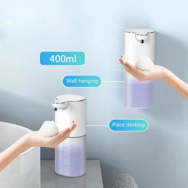 P9 Автоматические дозаторы пенного мыла 400 мл Умная ручная стиральная машина для ванной комнаты с USB-зарядкой 2 в 1 Настольная подвеска