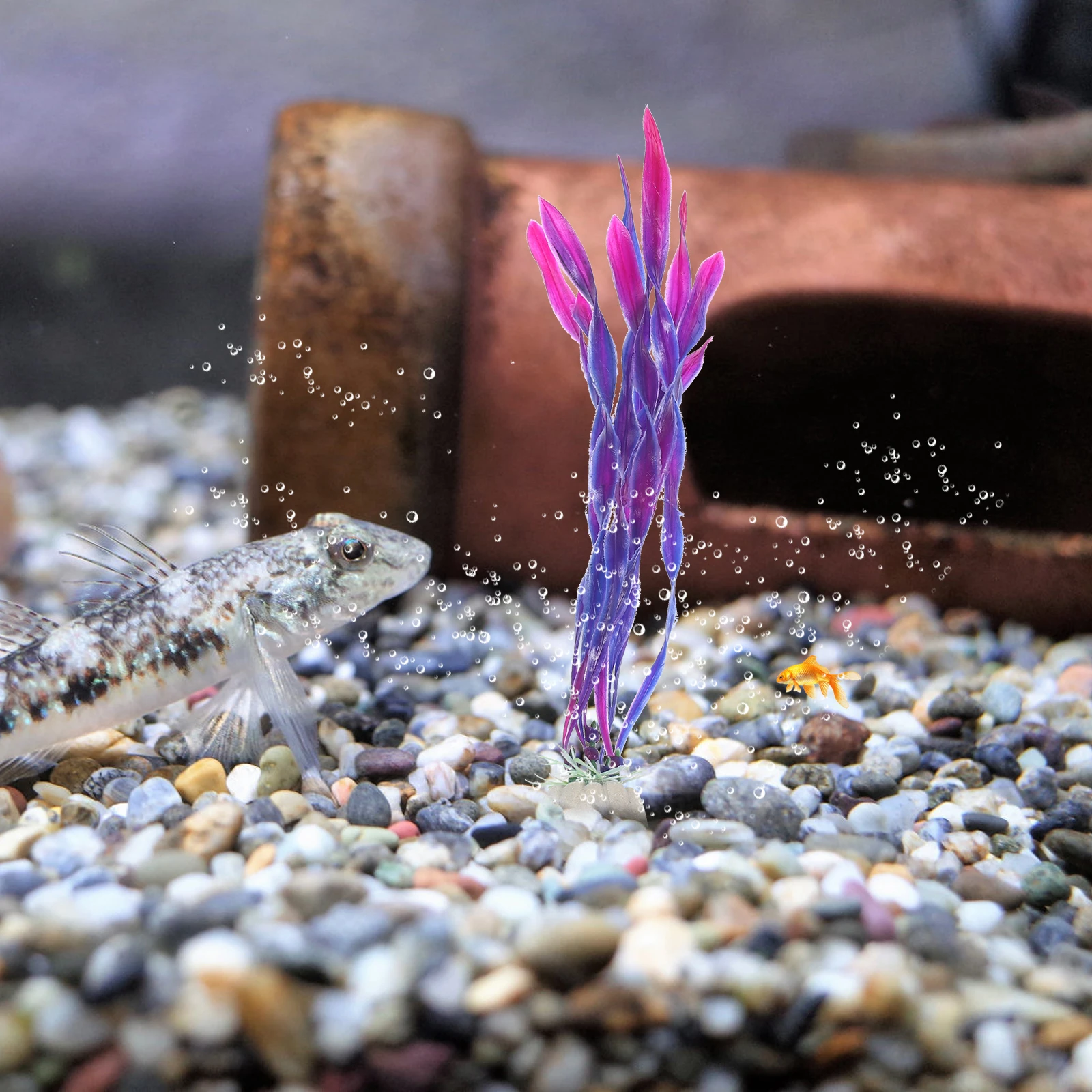 

10 Pcs Plants Aquatic Decoration Fake for Fish Bowl Aquarium Plastic Grass Tank Small Artificial