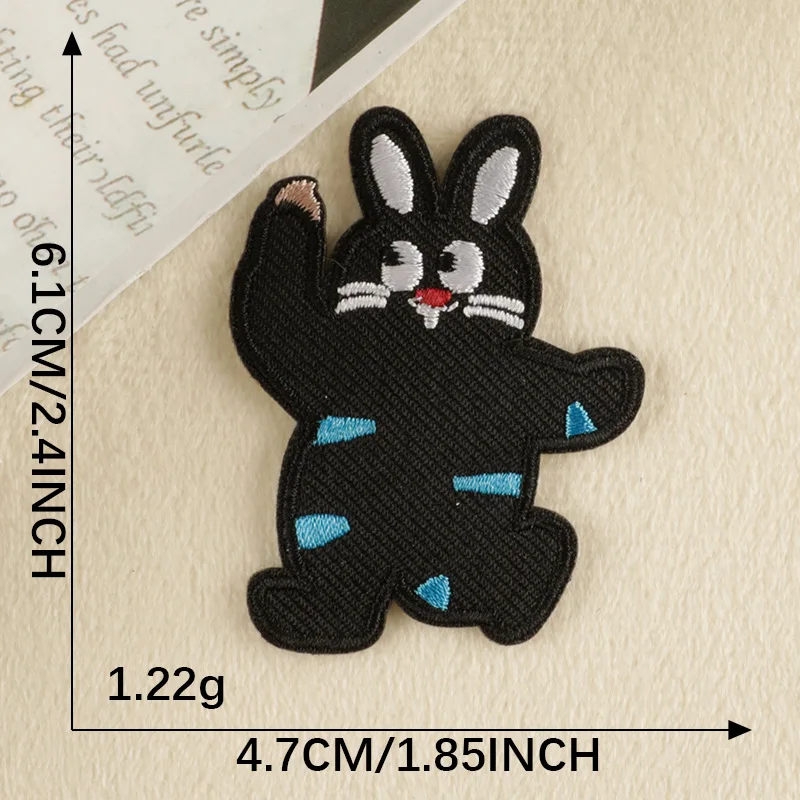 Cute Cat Emblem Embroidered Cloth Stickers Cartoon Flowers Clothing Patches Iron on Patches DIY Jackets Sew Sticker