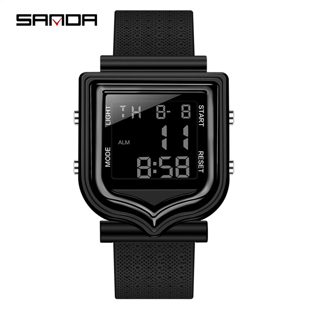 Sanda Fashion Sports Men\'s Womens Watches Luxury Military Electronic Shock Proof Waterproof Digital Wristwatch Relogio Masculino