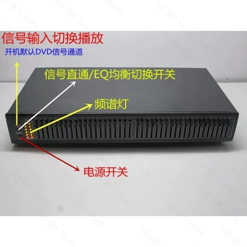 Dual 20 Segment Stereo Equalizer Amplifier Preamp EQ Tone Treble Midrange Bass 40-Band Equalizer Built-In Bluetooth