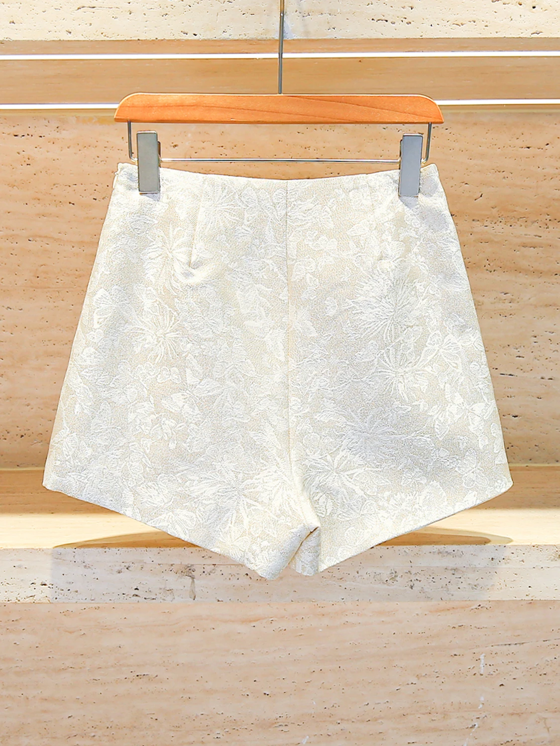 

High Waist A-Line Skirt Pants Summer Commute Floral Embroidery Asymmetrical ort Length Fragile Sle Women's Skirt