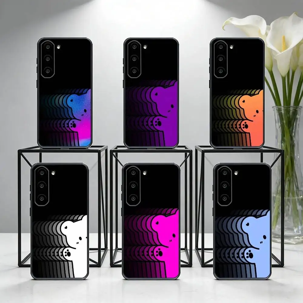 

Phantom Gradient Cartoon Phone Case For Samsung Galaxy A73,A72,A71,A70,A53,A52,A51,Others Soft Black Cover