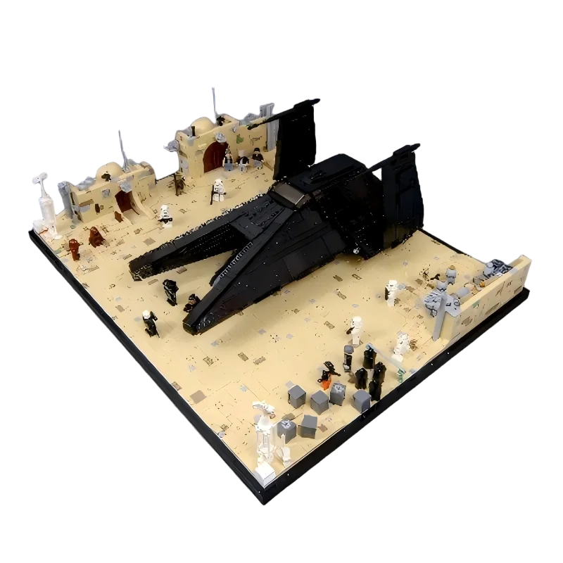 Space Movie Series Interrogator Transport Ship Showcase MOC Building Block Assembly Model Small Particle Bricks Toy Boy's Xmas