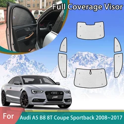 For Audi A5 MK1 B8 8T Coupe Sportback 2008~2017 2013 2014 2015 Car Full Coverage Sunshade Auto Accessories Anti-UV Windshields