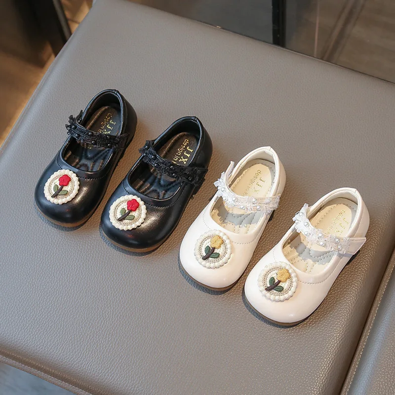 

Детские милые маленькие кожаные туфли, новинка 2023 года, обувь принцессы для маленьких девочек, легкие туфли в горошек для маленьких детей