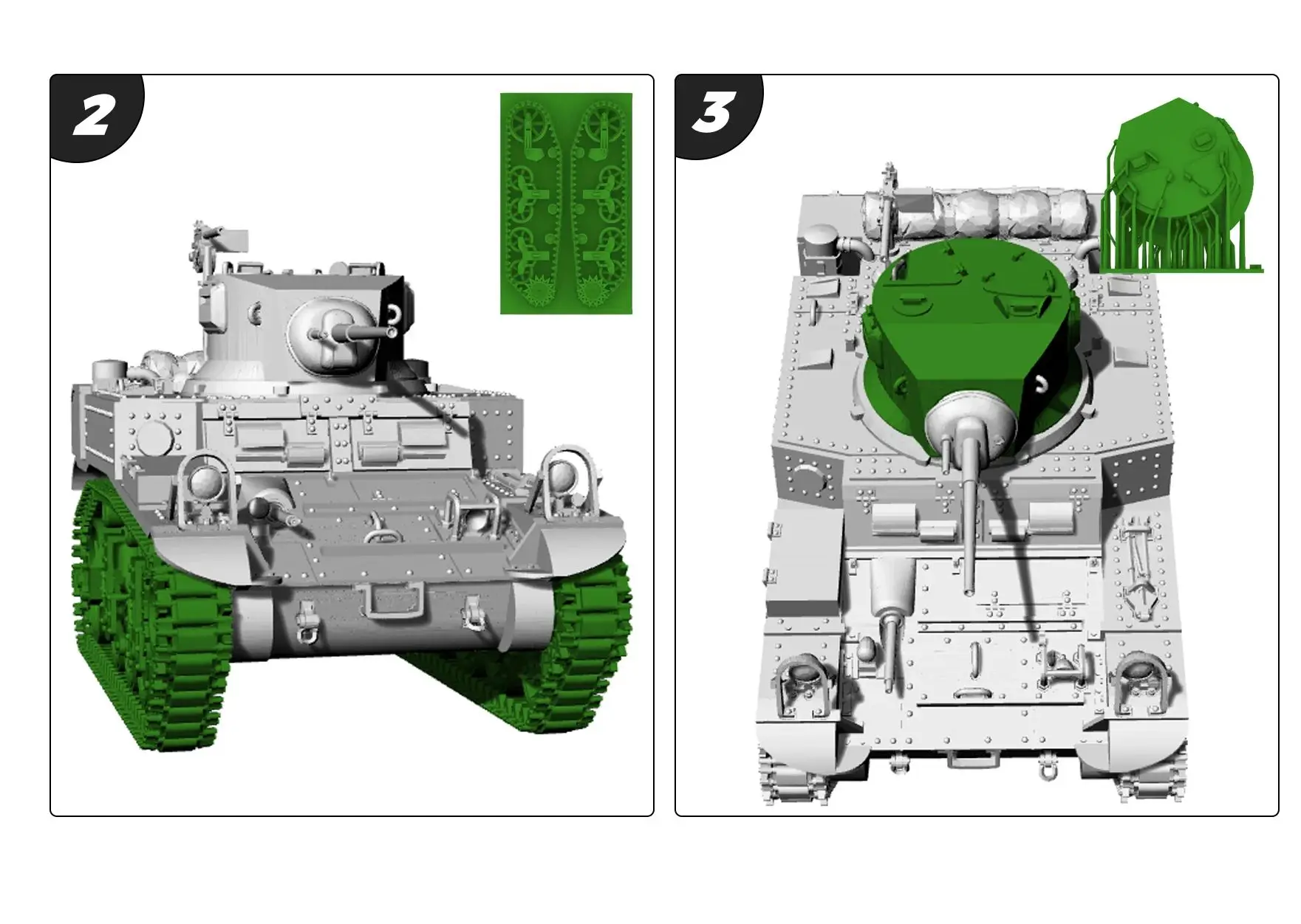 

1/220 1/160 SSMODEL SS505 Железнодорожная военная модель комплект США M3A1 Stuart Light Tank