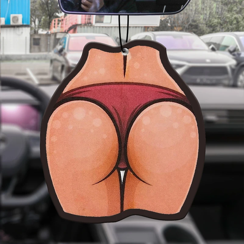 Sexy Bikini Funny Car Perfume Aromatherapy Fragrance Tablets Air Freshener Rearview Mirror Pendant Pendant Cartoon Animation Air