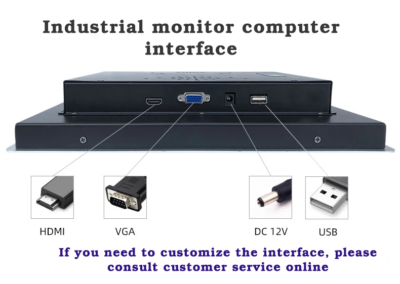 Painel resistivo plástico Touch Screen, 10 Monitor LED para Pos, 10.4 Polegada