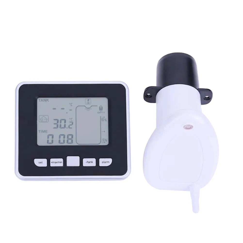 

Ultrasonic Wireless Tank Sensor Gauge Depth Monitor Thermometer Water Level Meter Water Tank Gauge 05m 15m Range