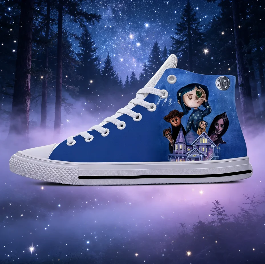 

Coraline Doll & Character Graphic Print Sports Shoes Unisex Comfortable Breathable Non Slip Gym Training Street Casual Sneakers