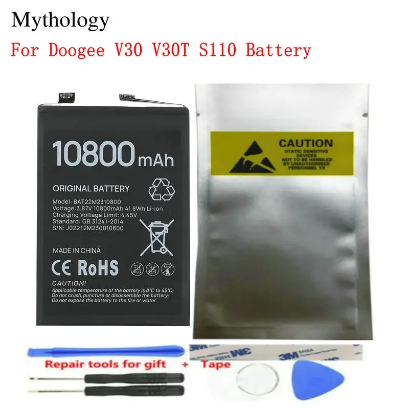For DOOGEE V30 S110 S100 Original Battery V30T 6.5\