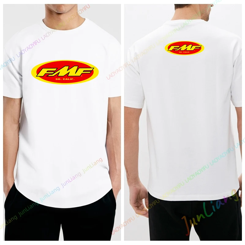 FMF Racing-Camiseta de Motocross para hombre, Top 100% de algodón, ropa de calle con gráfico Y2k, regalo para novio