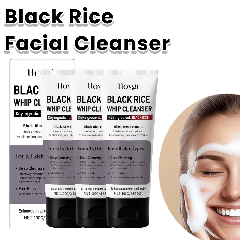 

Очищающее средство с черным рисом, гиалуроновая кислота, увлажняющее средство для лица, осветление тона кожи, контроль жирности, ежедневная пена для умывания лица, уход за кожей, чистка