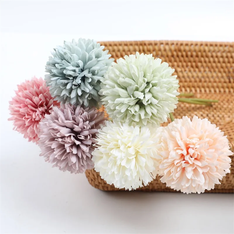Artificial Flowers Hydrangea Bouquet Wedding Decoration Fake Flower Craft Home Room Vase Decor Accessories Center Table Ornament