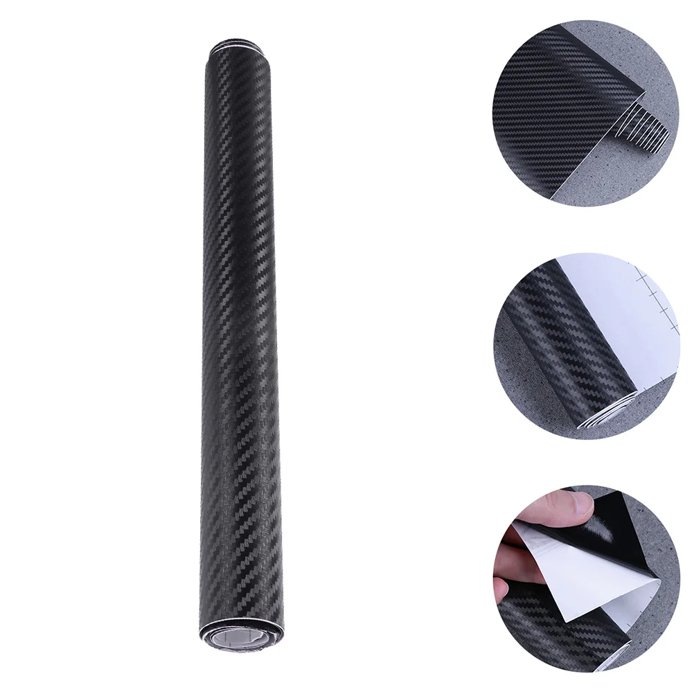 

1pcs 4D Carbon Fiber Vinyl Wrap Sticker Self Adhesive Film For Car Interior Exterior Scratch Resistant Pvc Material Auto