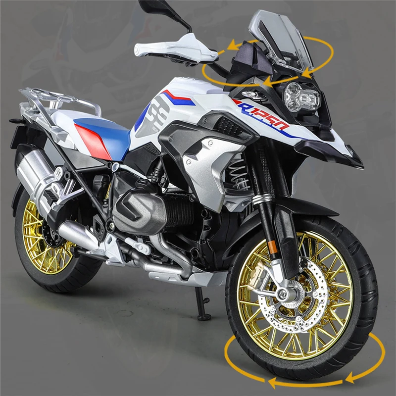 1/9 R1250 GS ADV Alloy Racing Motorcycle Diecasts Street Sports Motorcycle Model Simulation With Light Collection Childrens Gift