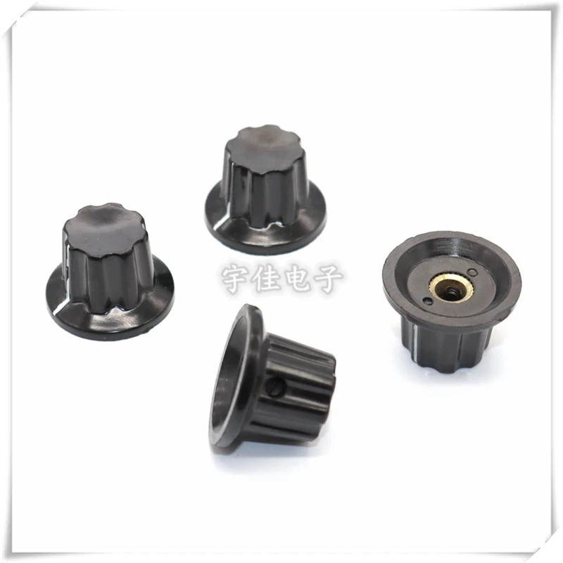 5PCS K17-1 Bakelite Knob Copper Core Round Hole Knob Potentiometer Knob Panel Speed Control Knob Screw Knob