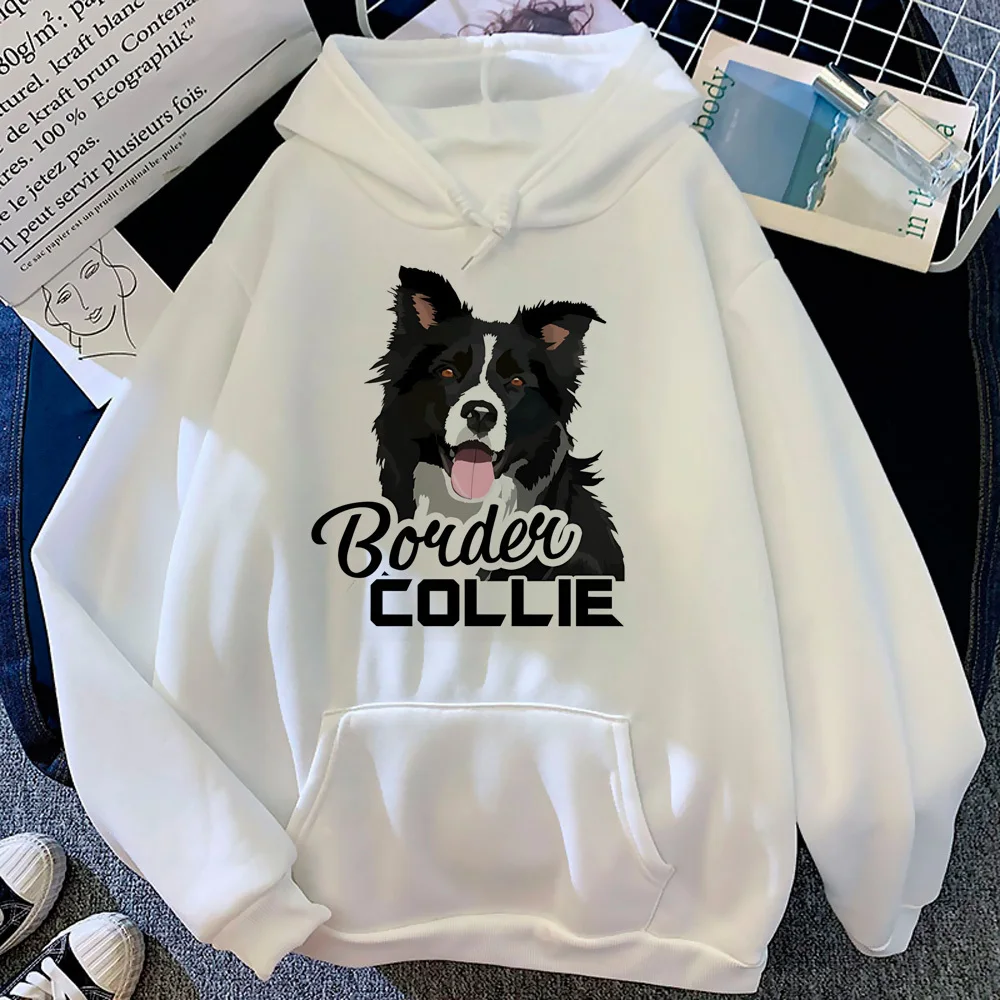 

Border Collie hoodie anime modern style kawaii patterned winter comic girl hoddie sweatshirts elegant soft fabric casual wear