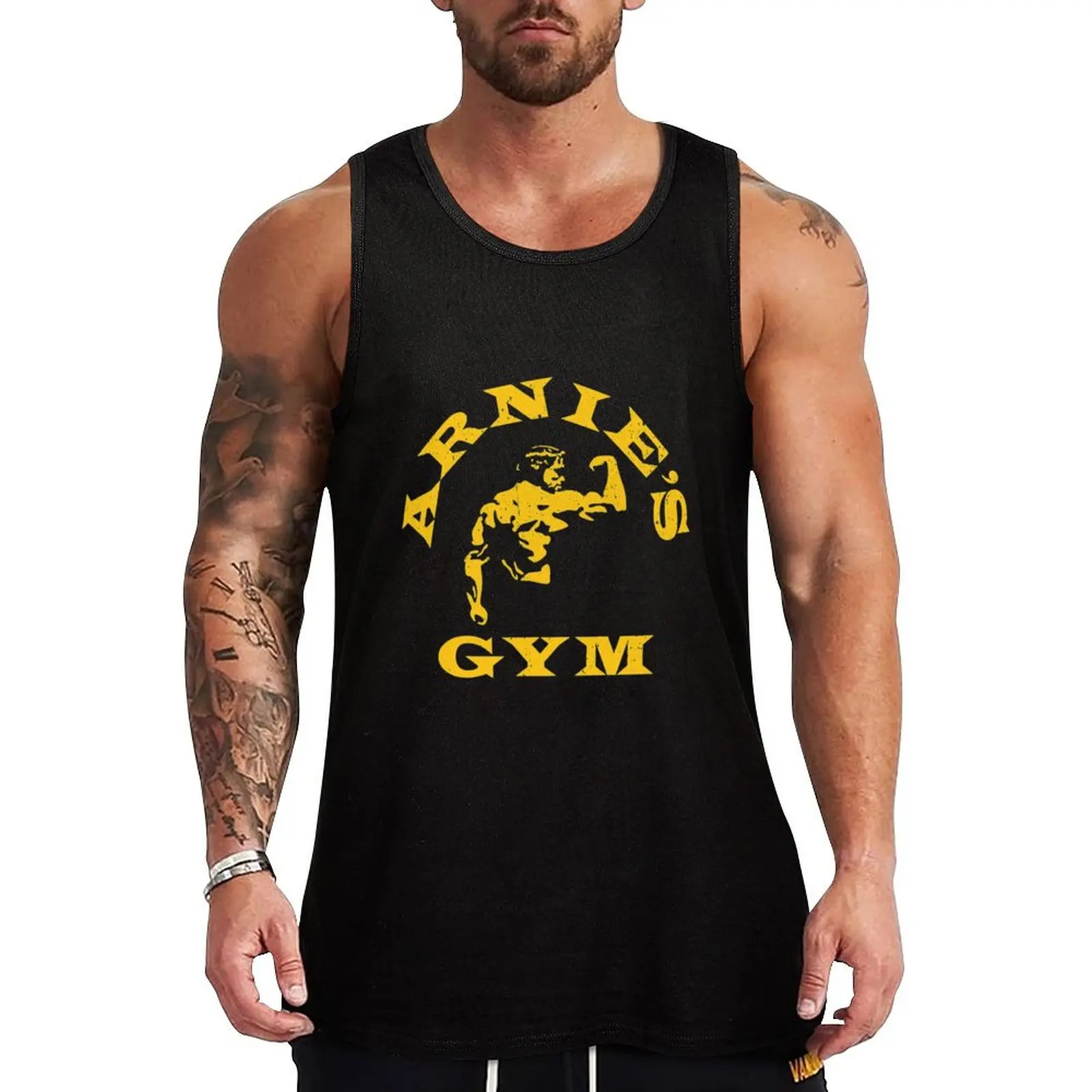 arnold quote schwarzenegger Arnie's gym classic Tank Top Men's gym t-shirt gym bodybuilding men clothes training accessories