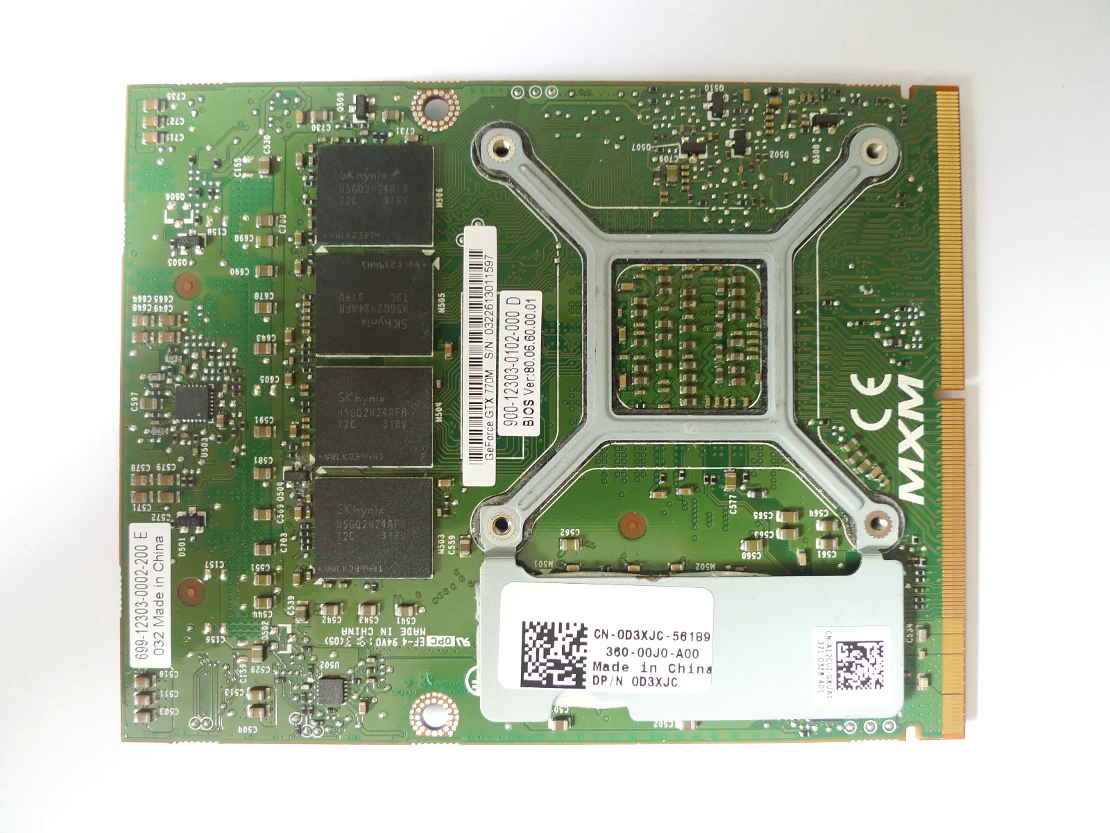 

GTX770M GTX 770M N14E-GS-A1 Graphics Video Card For MSI GT60 GT70 GT780 GT683 16F3 16F4 1762 1763 3GB GDDR5 MXM 3.0