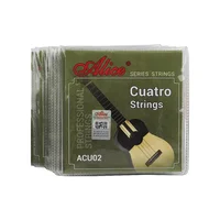 Alice 10 juegos de cuerdas de Cuatro ACU02 de nailon negro para práctica de Cuatro D Tuning 4 cuerdas accesorios de Cuatro