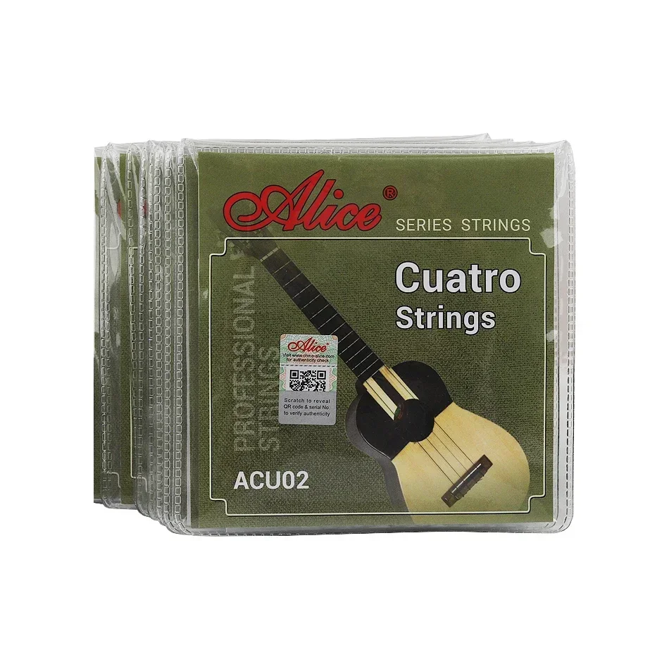 Alice 10 Sets ACU02 Cuatro Strings Black Nylon for Cuatro Practice D Tuning 4 Strings Cuatro Accessories