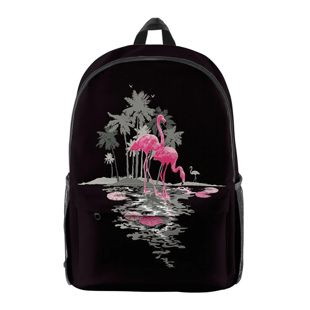 Cartoon Popular Funny Flamingo pupil Bookbag Notebook Backpacks 3D Print Oxford Waterproof Boys/Girls Travel Backpacks