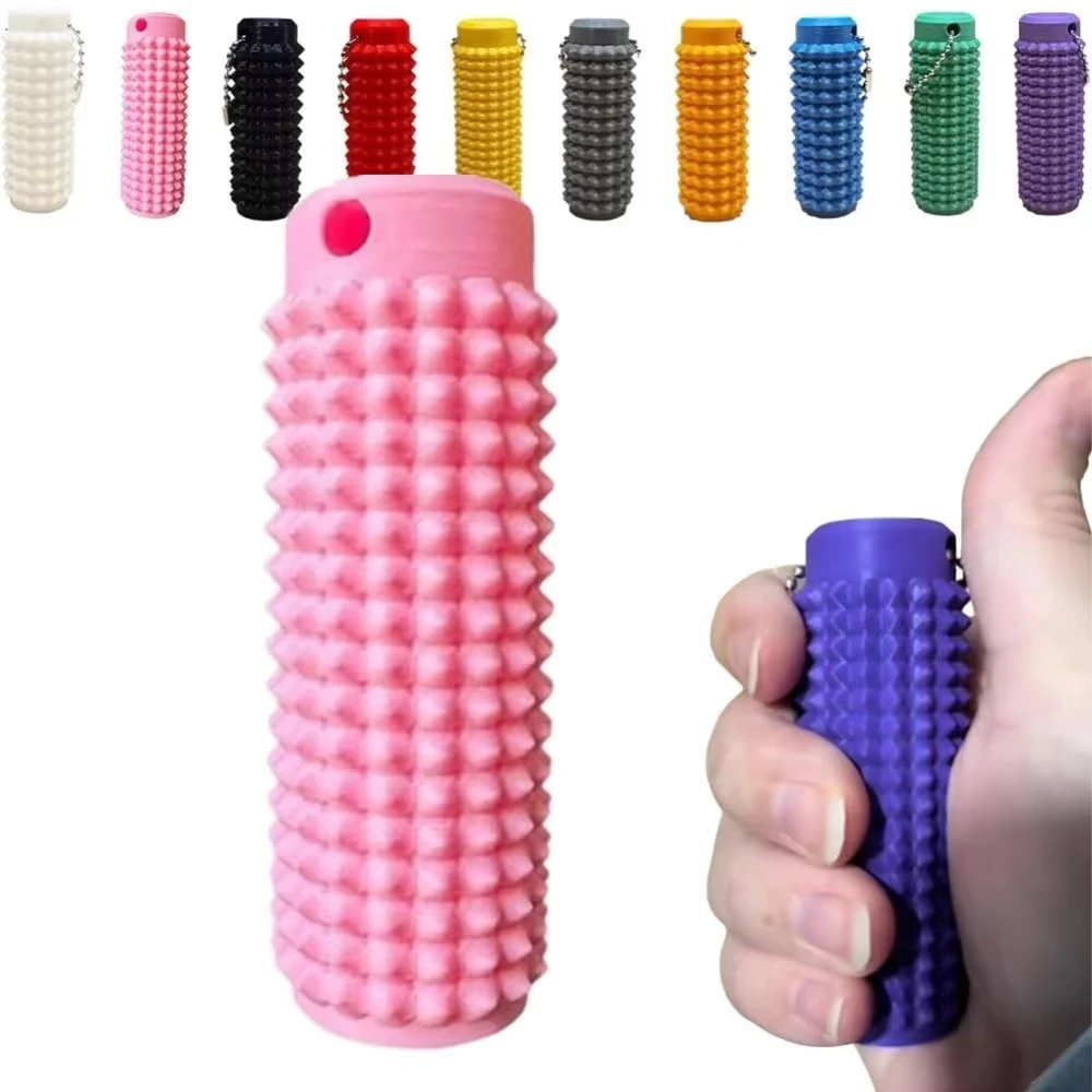 New Portable Spike Gripper Keychain Mini Roller Stimulation Keychain Anxiety Relief Stress Reduction Massage Keychain