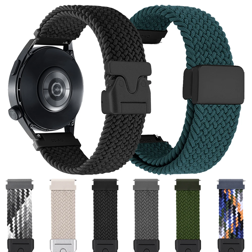 Ремешок с магнитной пряжкой 22 мм/20 мм для HUAWEI WATCH GT 5 Pro GT 3/4/5 Ultimate нейлоновый браслет для Honor MagicWatch 2 46 мм GS 3 Band