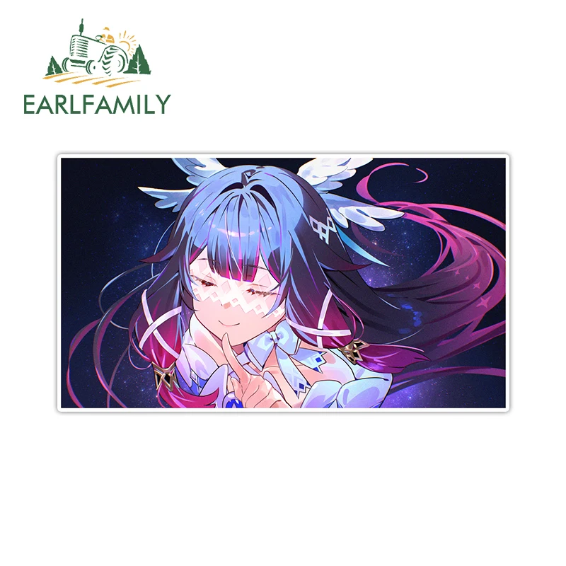 

EARLFAMILY Columbina Genshin Impact Fuel Tank Cap Stickers Funny Motorcycle Helmet PVC Decals Cool Car Accesorios Para Auto