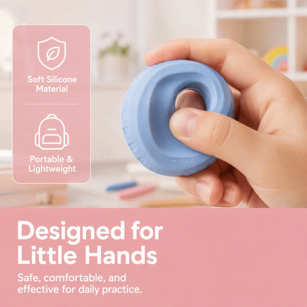 Hand Fitness Silicone Material Grip Ring Dual Resistance Ergonomic Shape Finger Trainer Flexible Texture Wrist Trainer Training
