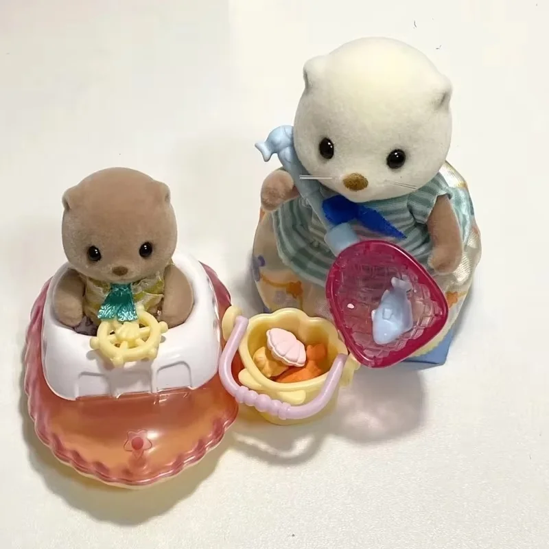 Recién llegado, familias Sylvanian, familia de nutros marinos, conjunto de hermanas de nutros marinos, figuras de acción, figuras de Anime, juguetes para jugar a las casitas, regalos para niños