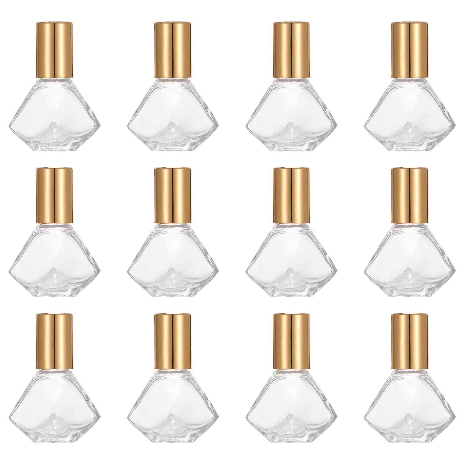 

12 Pcs Glass Roller Bottle Refillable Pump Travel Perfume with Cap Kit Subpackaging Bottles Empty