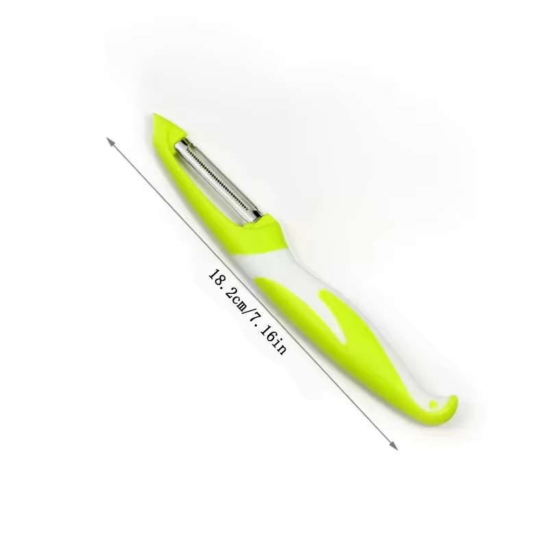 Portable peeler, scraper, kitchen and household use, stainless steel potato peeler, melon slicer image 2