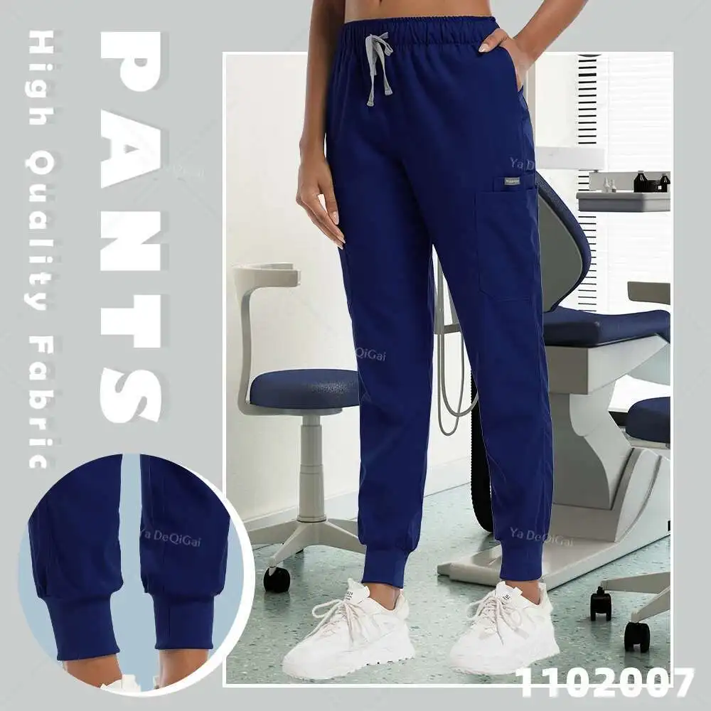 

New Jogger Women Men Medical Scrub Work Bottoms Unisex Stretch Beauty Trousers Cic Doctor Nurse Pants