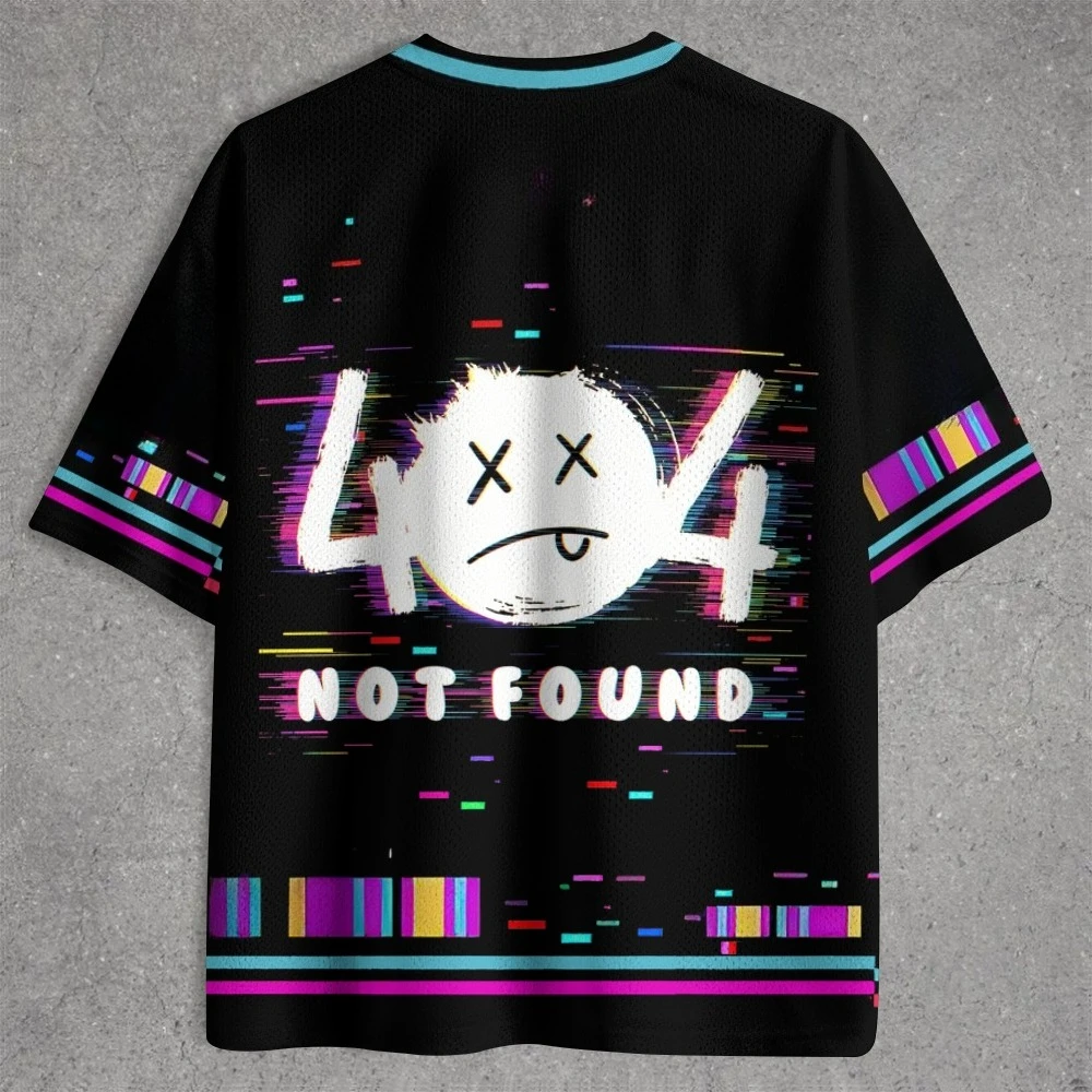2026 Men Cyberpunk Glitch Black Cat Graphic Jersey, Neon Rainbow Distorted 3D Print V‑Neck Short Sleeve Top,Y2K Streetwear Tee