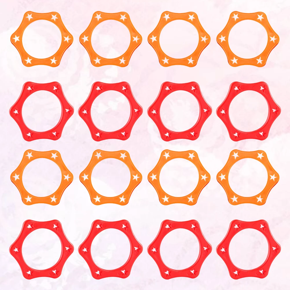 

16 Pcs Anti Slip Rings Microphone Durable Plastic Hexagonal Design Protect Shock Bumps Falls KTV Dance Ball Conference Stage H