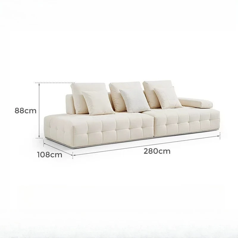

Fabric sofa living room new modern straight row anti-cat scratch furniture
