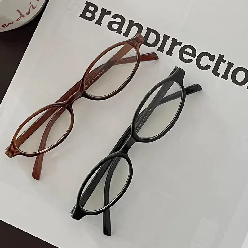 Women Y2K Retro Oval Glasses Small Frame Eyewear Blue Light Blocking Eyeglasses Female Computer Reading Optical Spectacle Óculos view 4