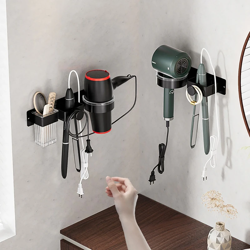 رف مجفف الشعر، رف تخزين مكواة فرد الحمام، رف تخزين مكواة تجعيد، رف تخزين الحمام #3