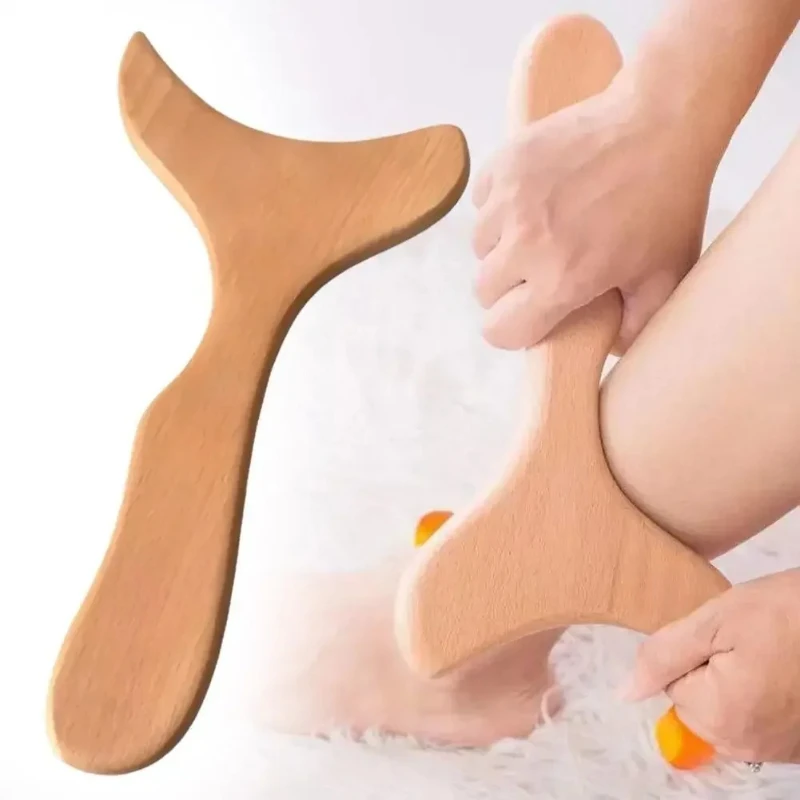 

Wood Massager Fishtail Body Sculpting Tools Massage Rolling Stick Used To Relieve Muscle Relaxation Gua Sha Meridian Unblocking