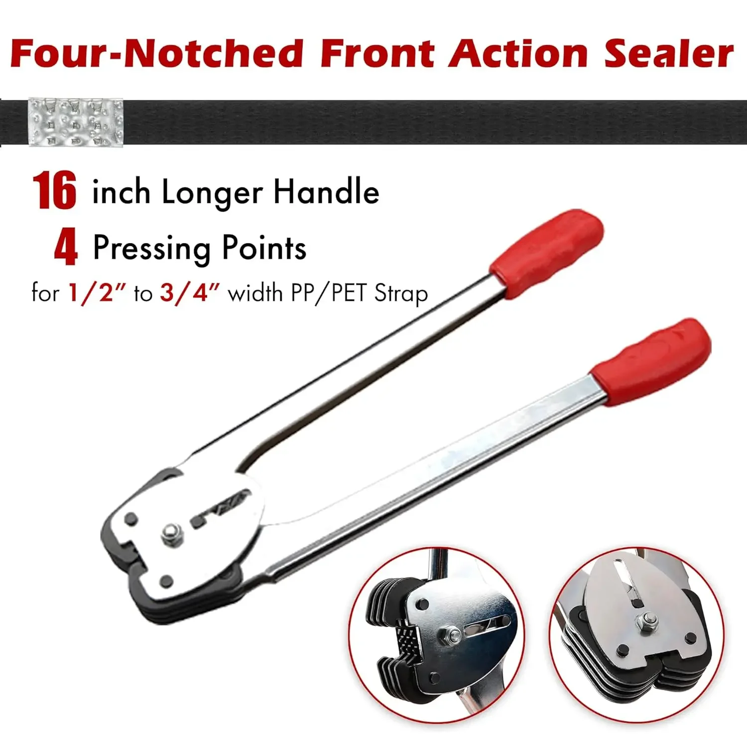 Poly Strapping Tensioner & Cutter Manual Banding Sealer Tools Set with PP Plastic Strapping Kit 4000" Length