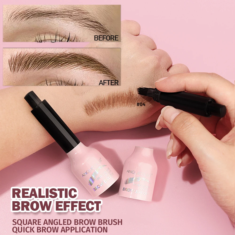 Bálsamo para cejas teñido para cejas salvajes, Gel para cejas de larga duración, resistente al agua, sin manchas, lápiz de cejas de presión Natural tridimensional