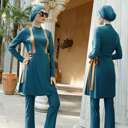 Women Burkini Muslim Swimsuit Swimwear Green Burkini Modest Mujer Moslem Hijab Scarf Bathing Beach Bourkini Pool Borkini Suit